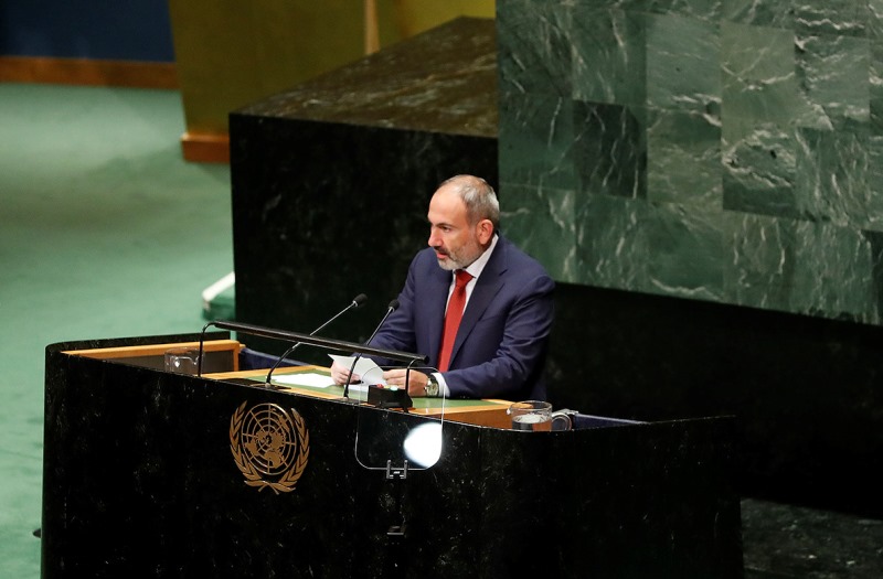 Պայմաններ ստեղծել խաղաղ գործընթացի մէջ յառաջընթացի համար. Փաշինեանը ՄԱԿ-ի ամպիոնէն կոչով դիմած է Ալիեւին