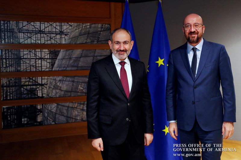 Նիկոլ Փաշինեանը եւ Շարլ Միշելը քննարկած են Հայաստան-ԵՄ յարաբերութիւններուն վերաբերող հարցերու լայն շրջանակ