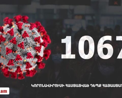 28 նոր դէպք․ «Քորոնա» ժահրով վարակուածներու թիւը հասաւ 1067-ի
