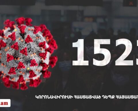 Հայաստանի մէջ «Քորոնա» Ժահրով վարակուած անձերու հաստատուած թիւը հասաւ 1523-ի