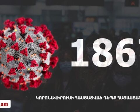Հայաստանի մէջ «Քորոնա» Ժահրով վարակուած անձերու հաստատուած թիւը հասաւ 1867-ի