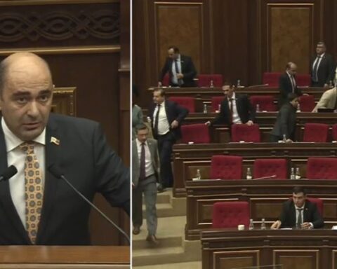 «Լուսաւոր Հայաստան» խմբակցութիւնը լքեց Ազգային Ժողովի նիստերու դահլիճը