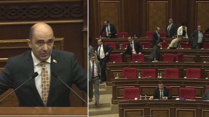 «Լուսաւոր Հայաստան» խմբակցութիւնը լքեց Ազգային Ժողովի նիստերու դահլիճը