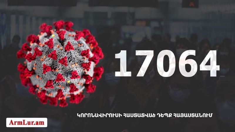Հայաստանի մէջ «Քորոնա» ժահրով հիւանդներու թիւը հասաւ 17 064-ի