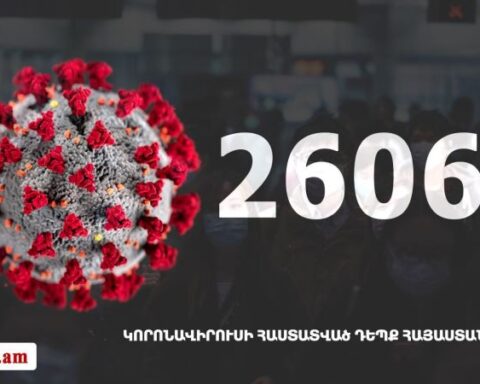 Հայաստանի մէջ «Քորոնա» ժահրով հիւանդներու թիւը հասաւ 26 065-ի