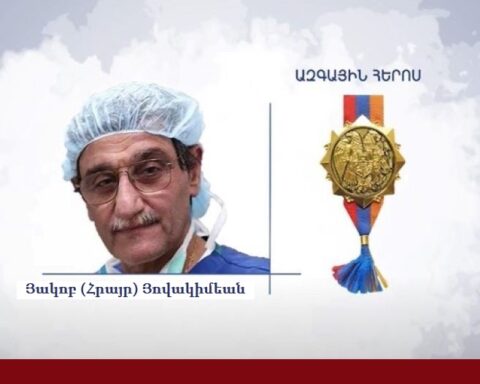 Բժիշկ Յակոբ (Հրայր) Յովակիմեանին շնորհուած է Ազգային հերոսի կոչում