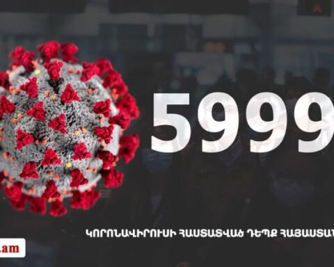 Հայաստանի մէջ «Քորոնա» ժահրով հիւանդներու թիւը հասաւ 59 995-ի
