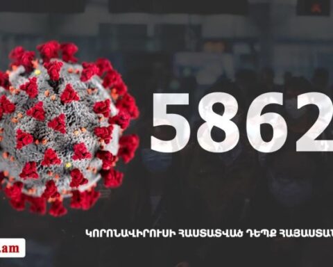 Կտրուկ աճ. «Քորոնա» ժահրով վարակման 1058 նոր դէպք՝ մէկ օրուան մէջ. մահացած է 7 մարդ