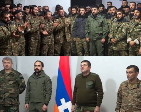 Արցախի նախագահը պարգեւատրեց 2 կամաւորական ջոկատներու զինուորներ՝ առանձնակի հերոսութիւններու համար (տեսանիւթ)