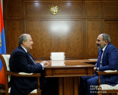 Նախագահ Արմէն Սարգսեանն ու վարչապետ Նիկոլ Փաշինեանը հանդիպած են