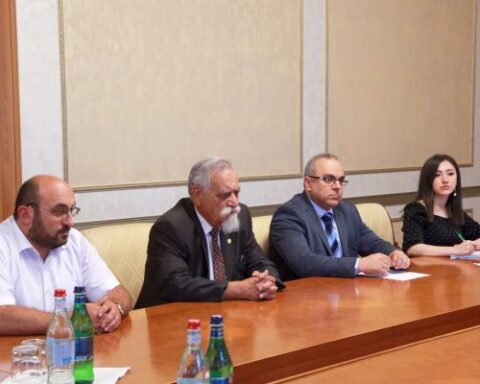 The delegation of the Central Board of the Ramkavar Azatakan Party visited the President of the Republic of Artsakh Arayik Harutyunyan