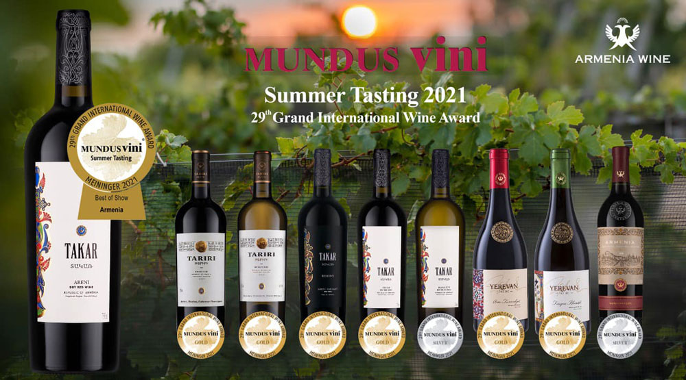 Հայ գինեգործները «MUNDUS VINI 2021» միջազգային մրցոյթէն վերադարձած են 9 բարձրագոյն մետալներով