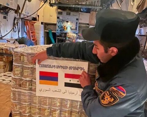 Հայաստանը 32 թոն կշռող մարդասիրական օգնութեան երրորդ խմբաքանակը ուղարկած է Սուրիա