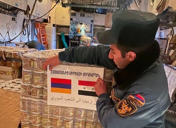 Հայաստանը 32 թոն կշռող մարդասիրական օգնութեան երրորդ խմբաքանակը ուղարկած է Սուրիա