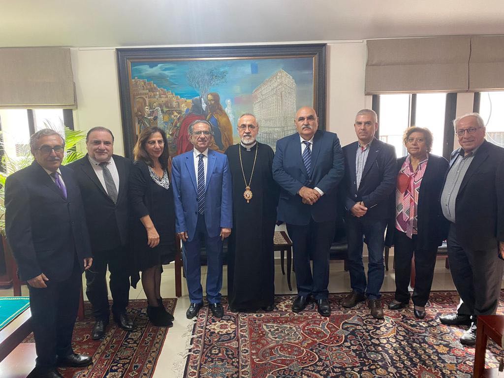 Ռ.Ա.Կ.Լիբանանի Շրջանային Վարչութեան Այցելութիւն Լիբանանի Թեմի Առաջնորդ Շահէ Արք. Փանոսեանին
